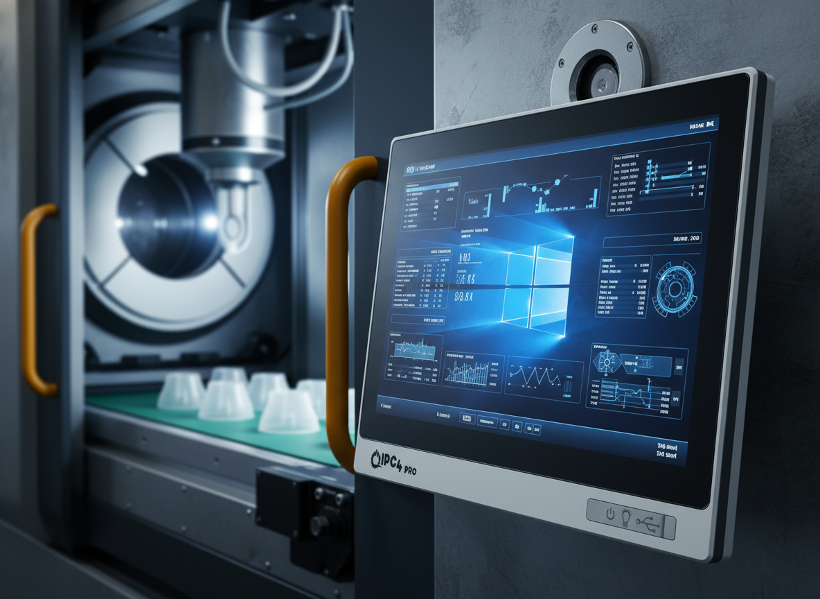 Enjeksiyon makinesi – yanında Panel PC ekranı açık