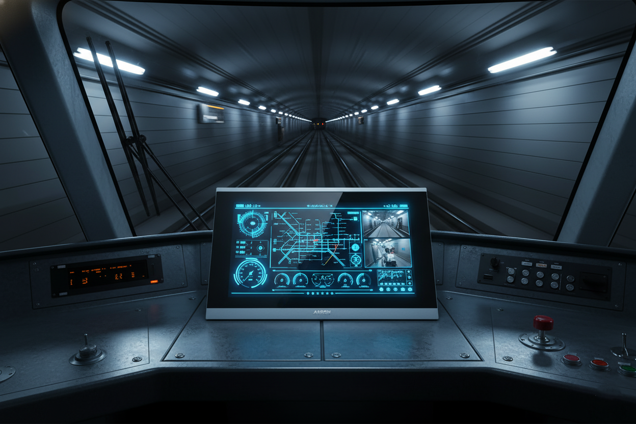 Metro kabininde sürücü arayüzü – AAEON Panel PC