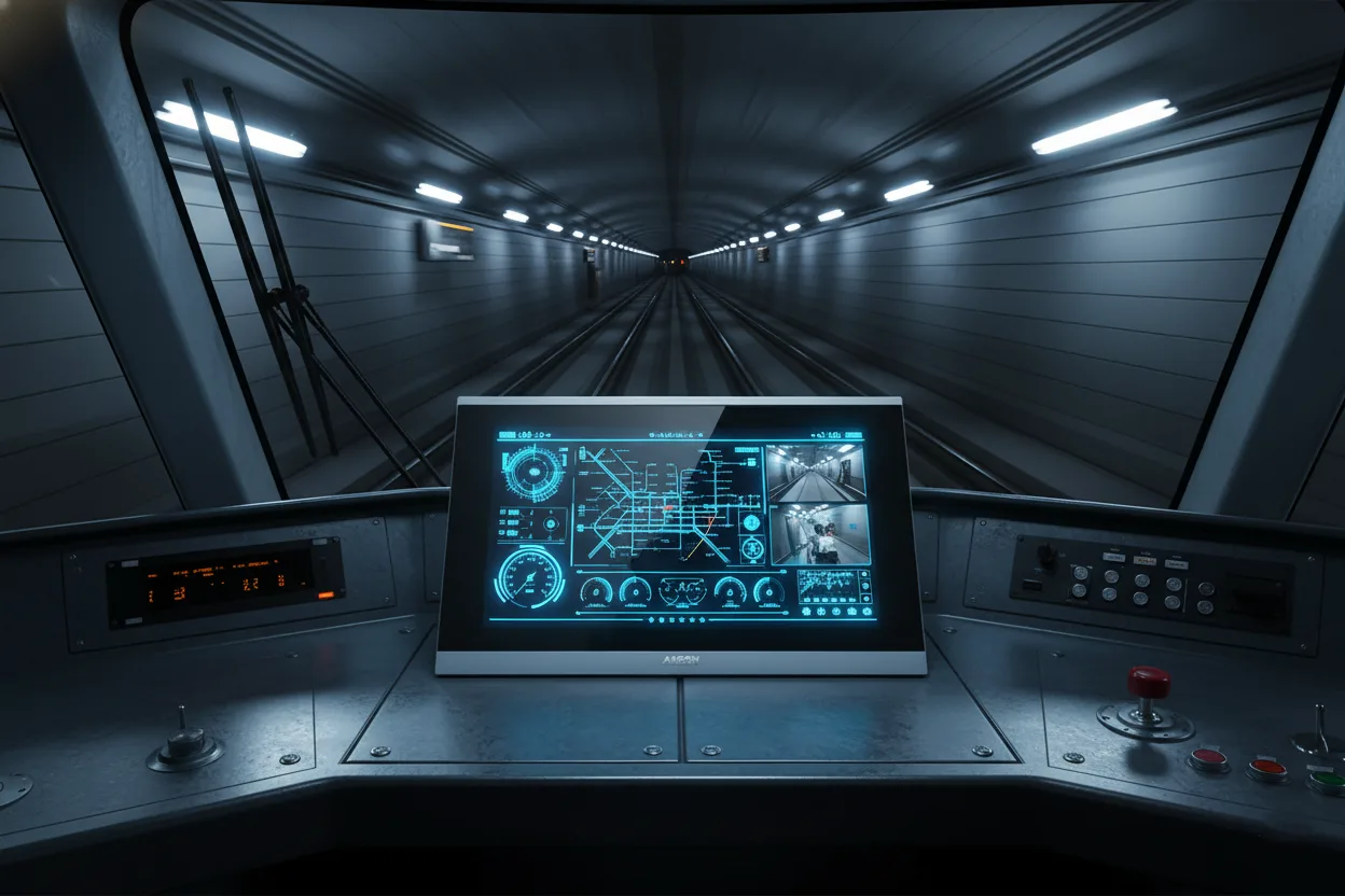 Metro kabininde sürücü arayüzü – AAEON Panel PC