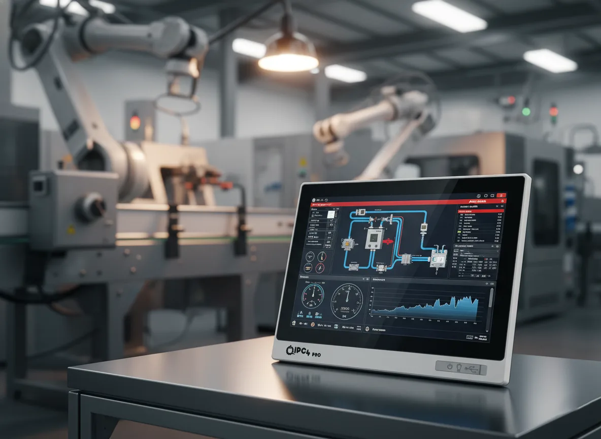 Tren kabininde sürücü arayüzü – AAEON Panel PC görüntüsü