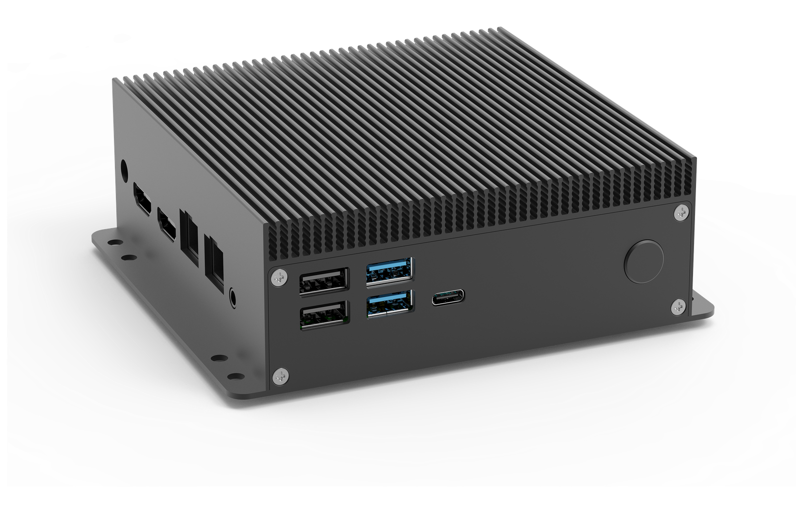 IPC4Mini-B2N fansız endüstriyel Mini PC, çift Gigabit Ethernet ve çift HDMI çıkışı