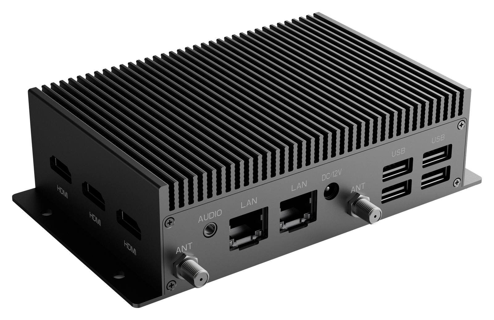 IPC4Mini-B5N fansız endüstriyel Mini PC, kanatlı alüminyum gövde ve üç HDMI çıkışı