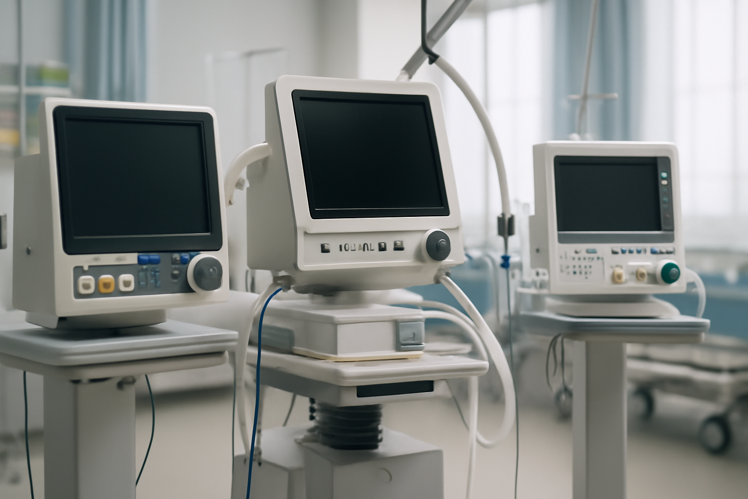 Medikal cihazlarda gömülü sistemlerin güvenilirlik gereksinimlerini gösteren bir hastane ortamı